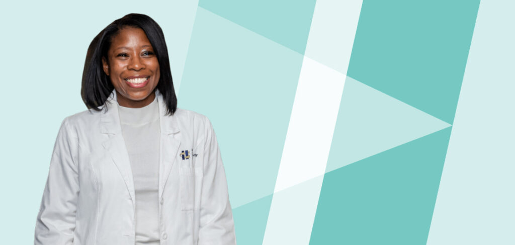 Visual pattern background teal example with provider