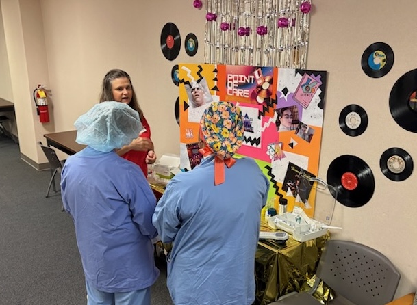 Nurses learning at annual competencies.