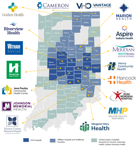 SHO hospital map