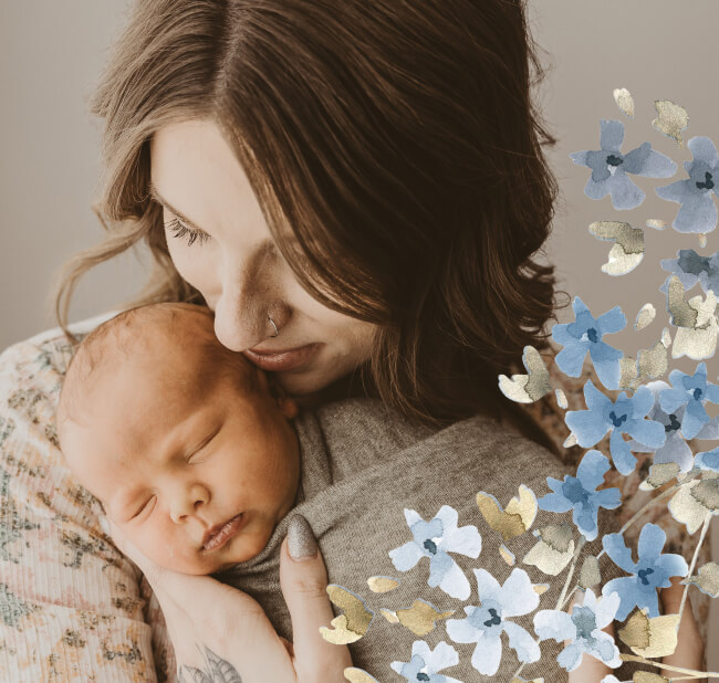 Berlandie Harris HCH mom photo with newborn baby